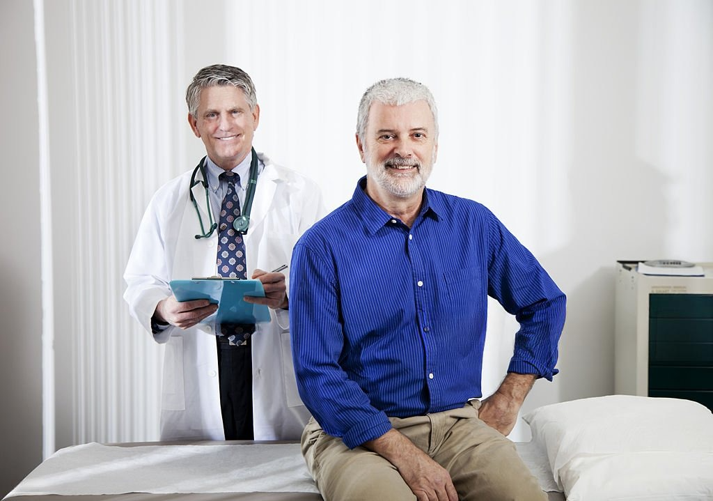 man sitting in the clinic